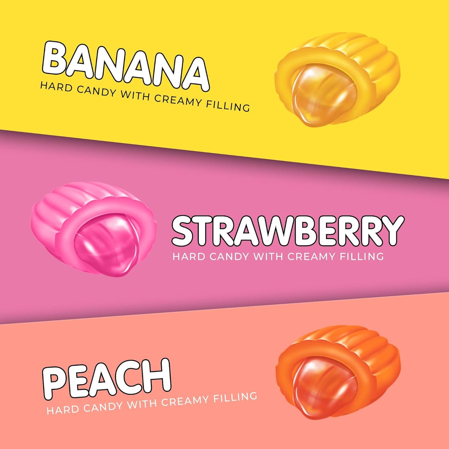 Candy Break Center Filled Fruit & Cream Hard Candy - 24.7oz