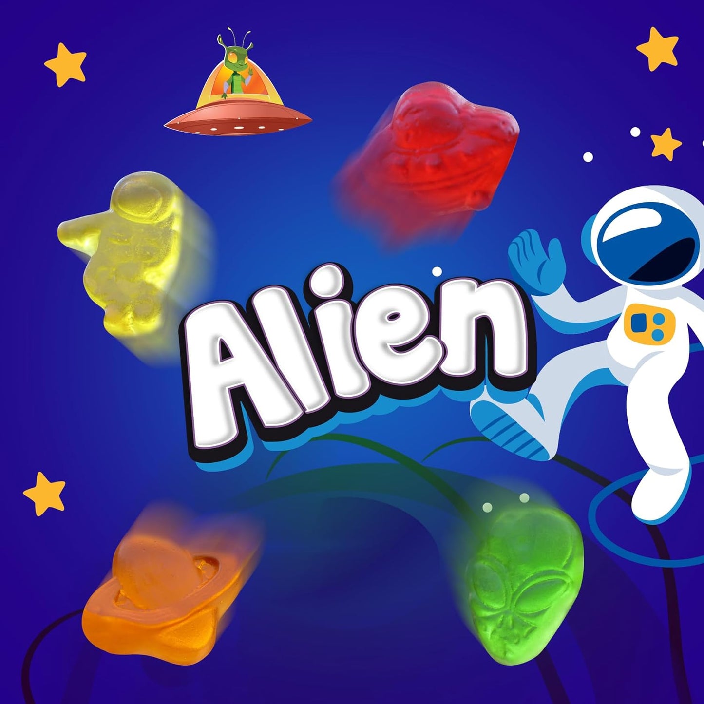 Candy Break Alien Mystery Gummy Candy - Individually Wrapped Share Size 4 Oz Bags (Pack of 12)