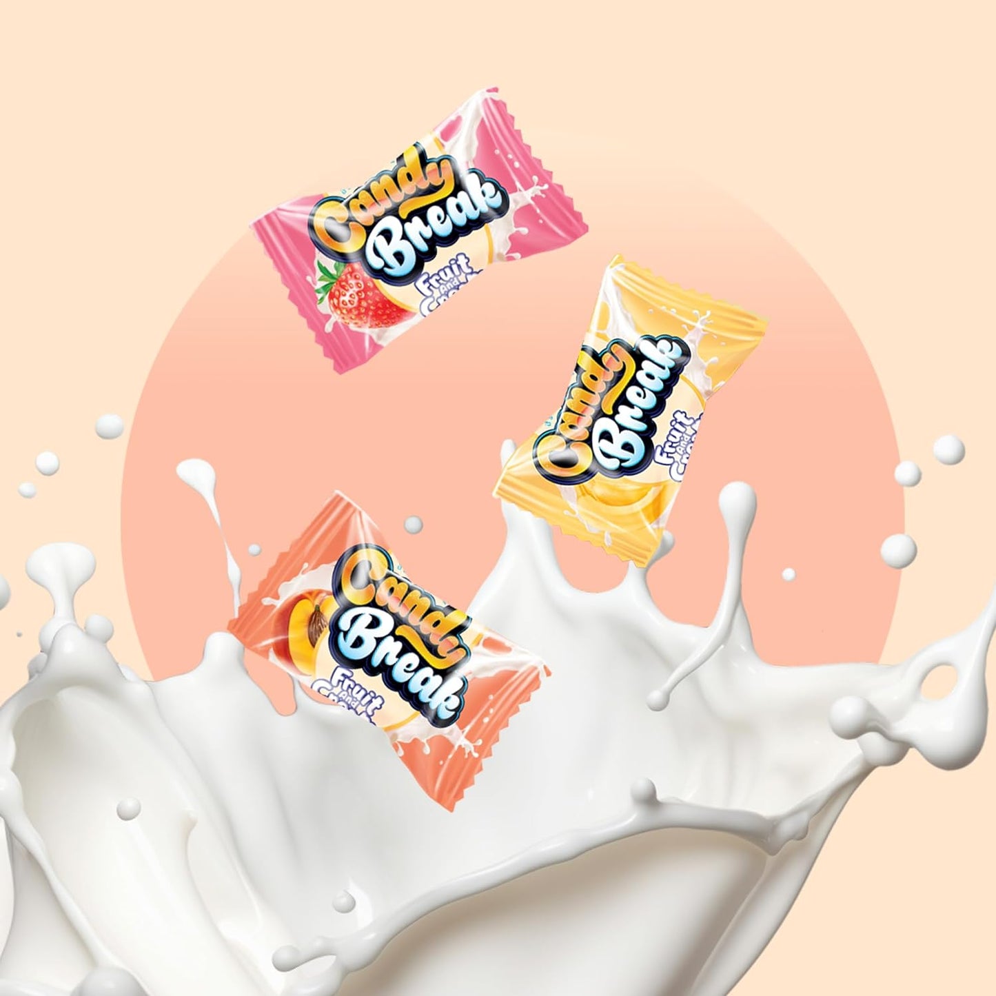 Candy Break Center Filled Fruit & Cream Hard Candy - 24.7oz