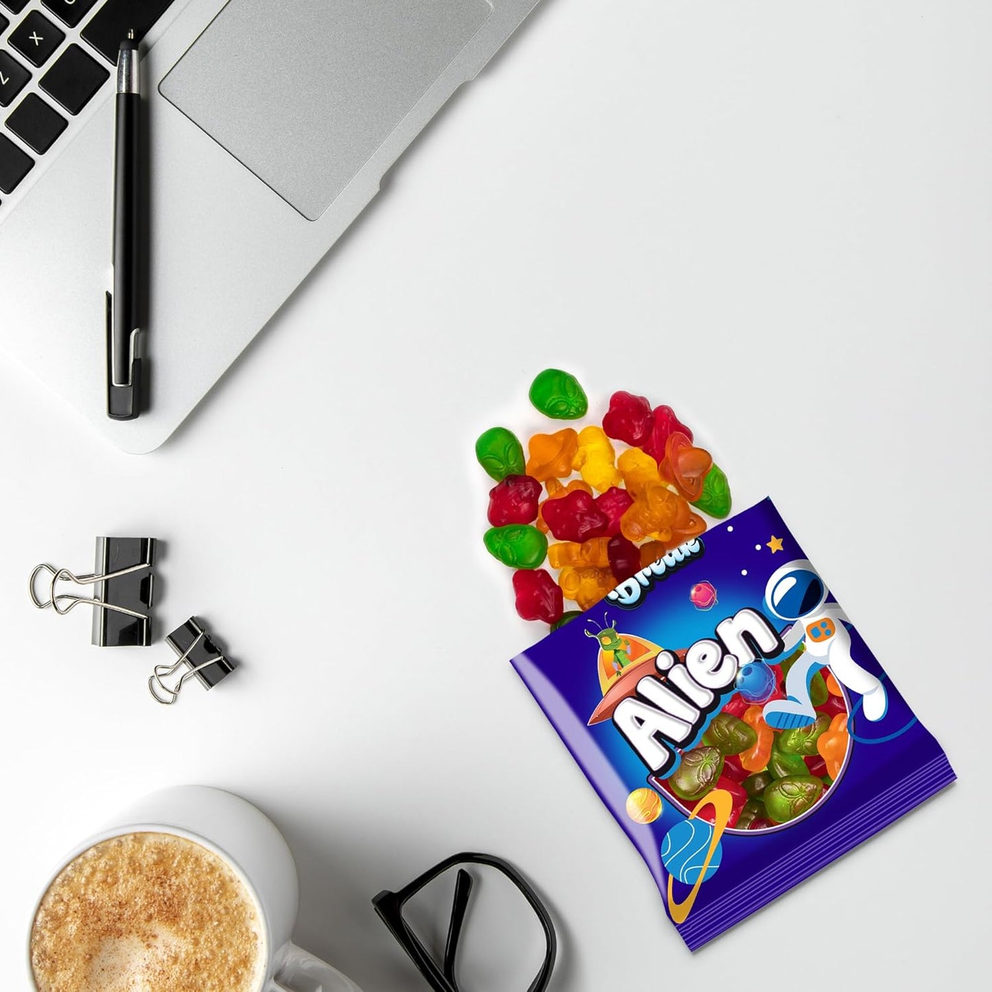 Candy Break Alien Mystery Gummy Candy - Individually Wrapped Share Size 4 Oz Bags (Pack of 12)