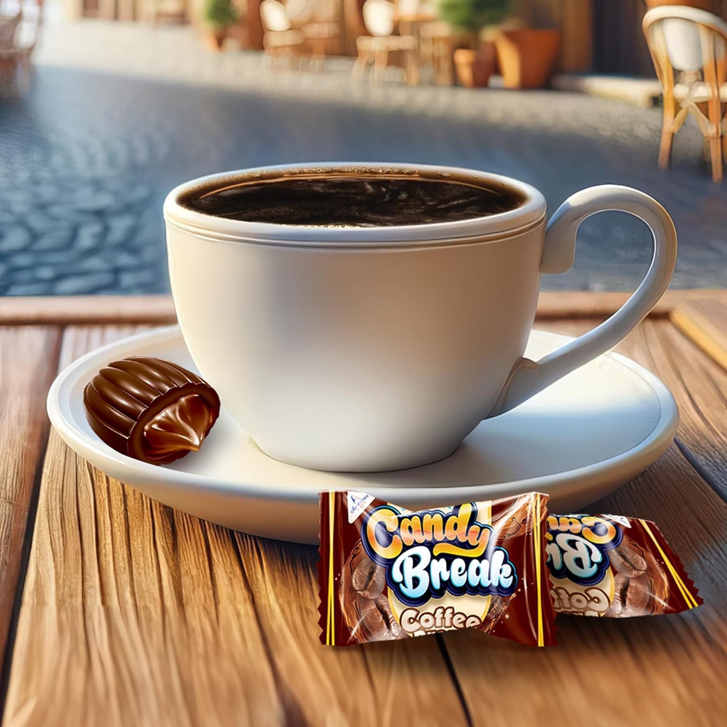 Candy Break Coffee Drops - Center Filled Hard Coffee Candy - 24.7oz