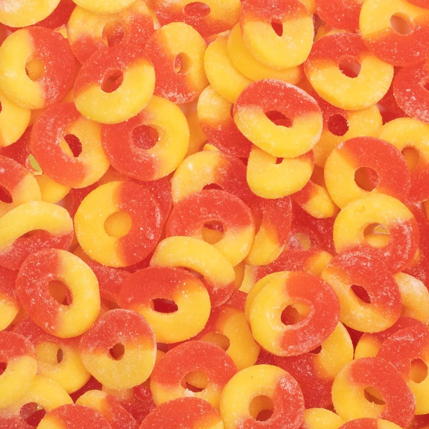 Candy Break Fruity Sweet Peach Rings Gummy Candy - 24 Oz Share Size Resealable Bags (Pack of 6)