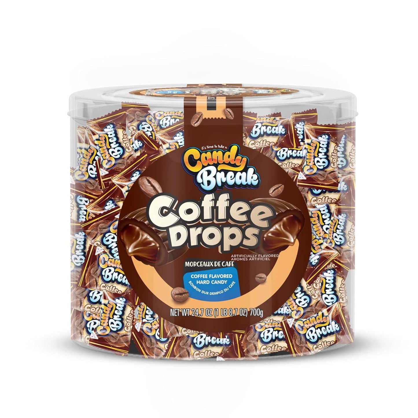 Candy Break Coffee Drops - Center Filled Hard Coffee Candy - 24.7oz