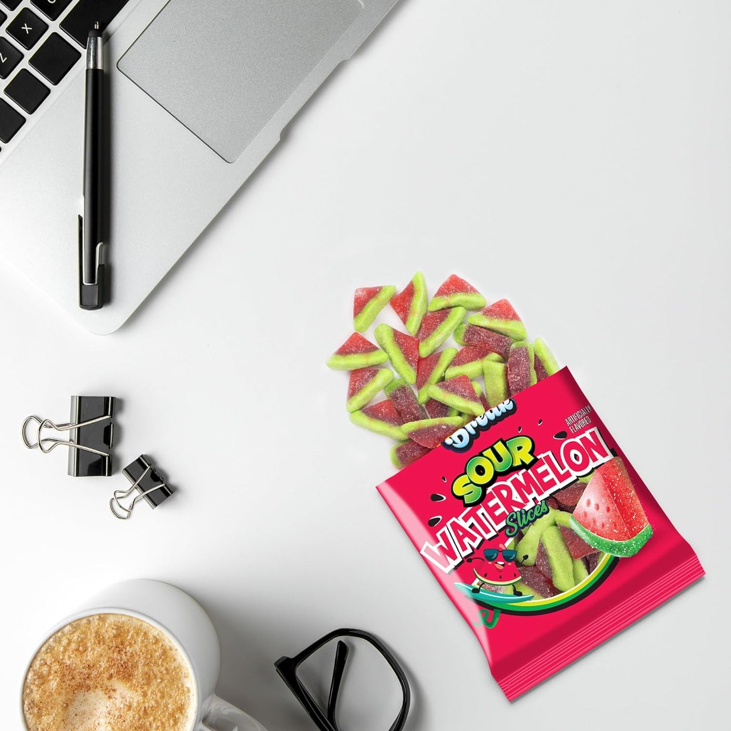 Candy Break Sour Watermelon Slices Gummies - 4 Oz Bags (Pack of 12)
