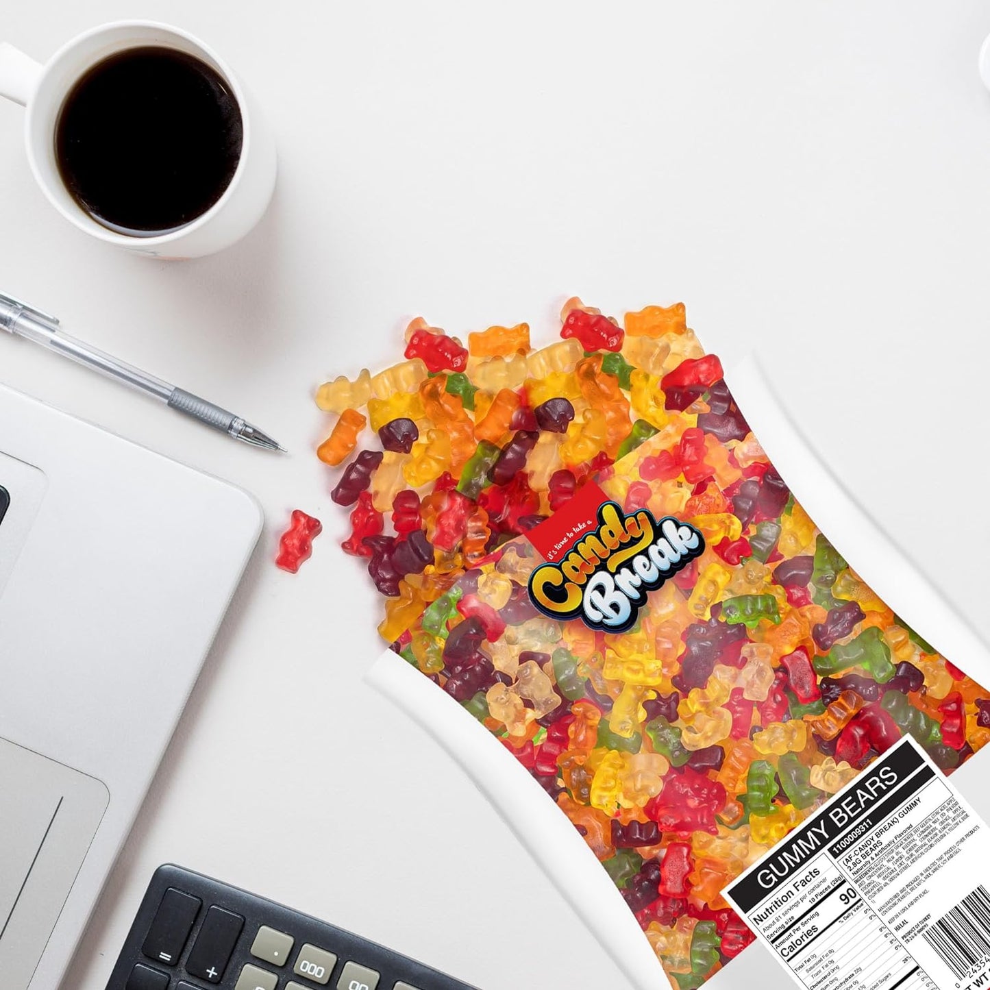 Candy Break 6 Flavor Gummy Bear - 5 lbs Bag