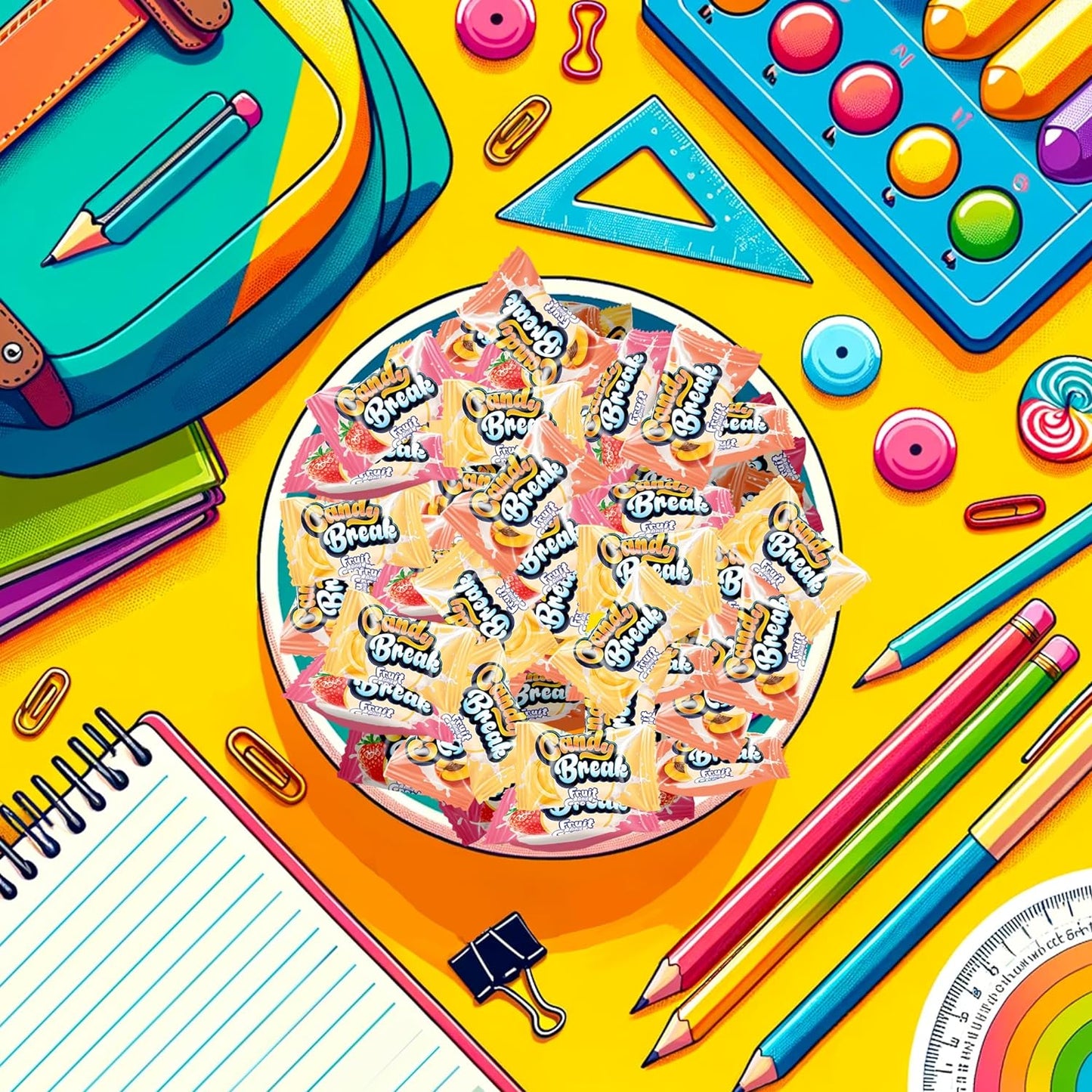 Candy Break Center Filled Fruit & Cream Hard Candy - 24.7oz
