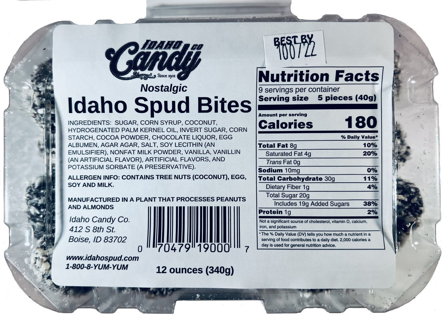Tub Idaho Spud Bites Candy - 12 Ounces
