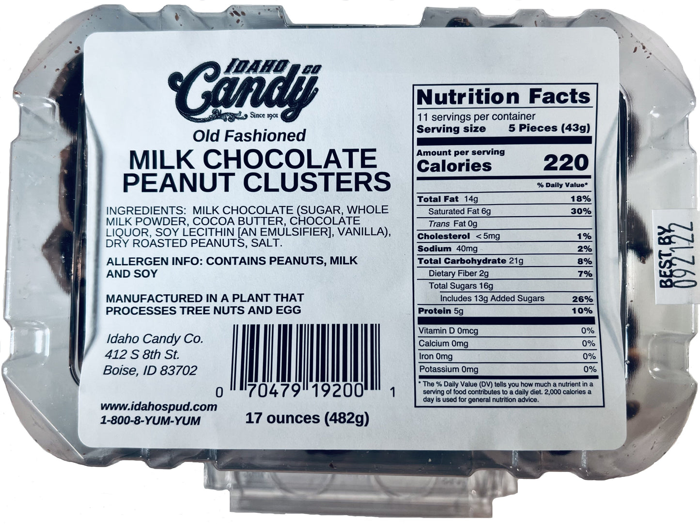 Tub Chocolate Peanut Clusters Candy - 17 Ounces
