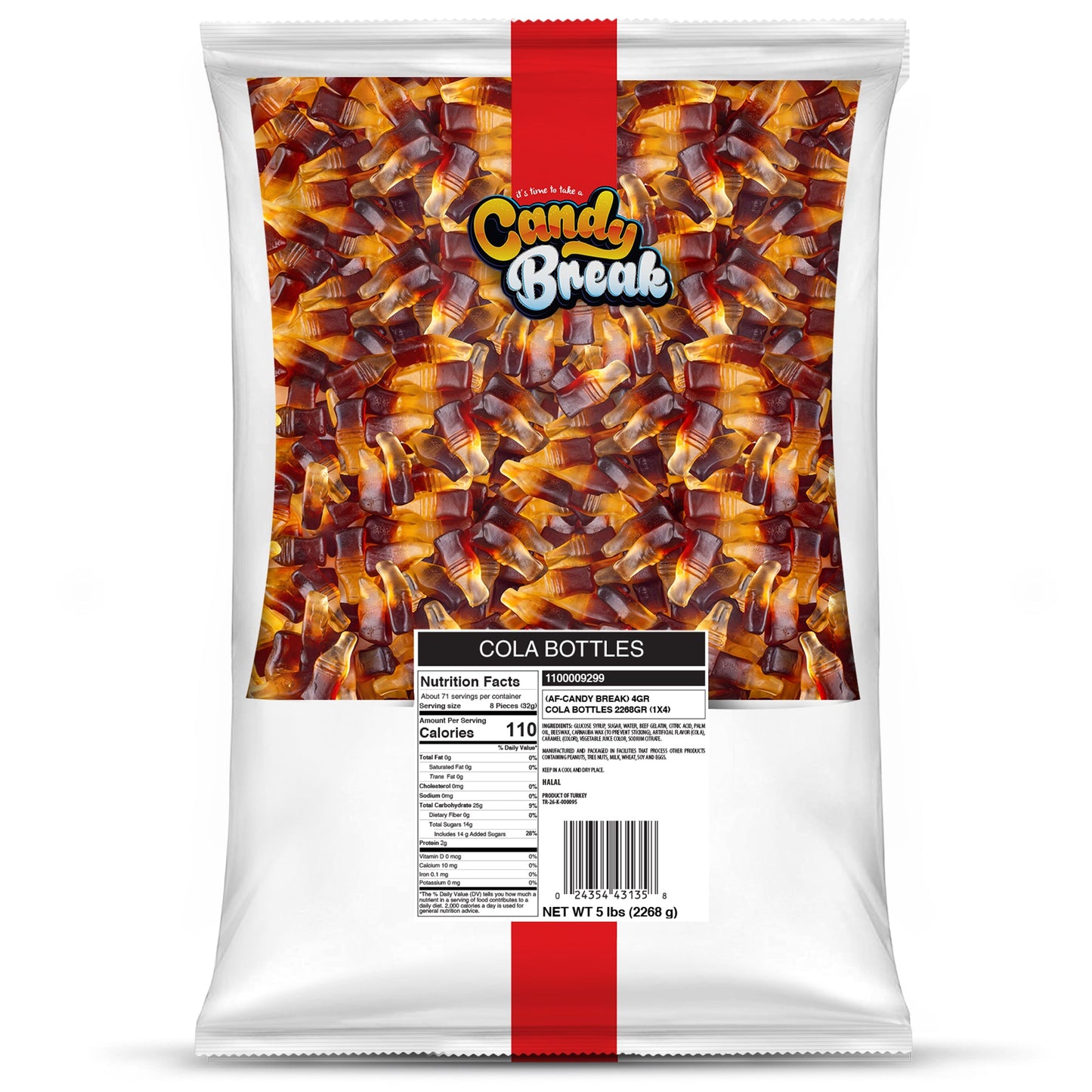 Candy Break Cola Bottles Bulk Gummies - 5 lbs Bag
