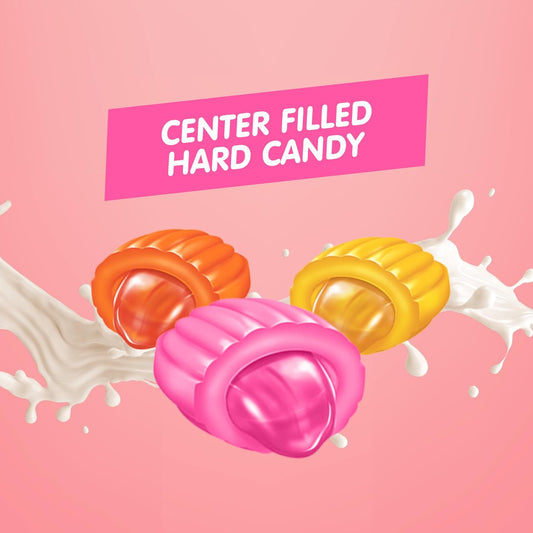 Candy Break Fruit and Cream - Center Filled Creamy Hard Candy - 2.2 lbs Bag