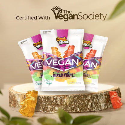 Candy Break Mixed Fruit Flavored Vegan Soft Candy - 4 Oz Bags (Pack of 12)