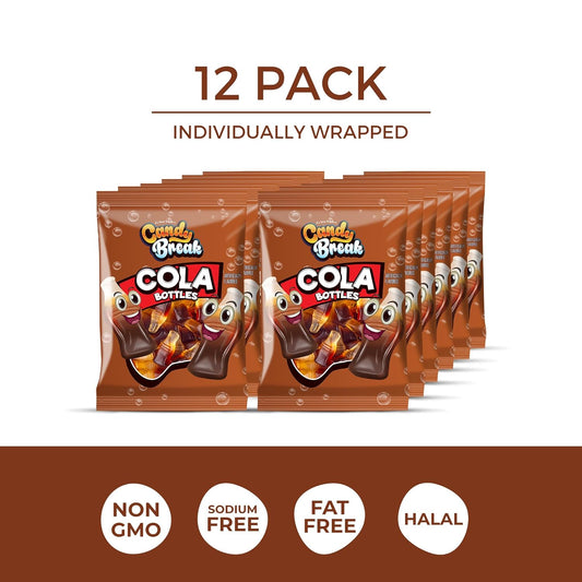 Candy Break Cola Bottles Gummy Candy - 4 Oz Bags (Pack of 12)