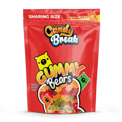 Béir Gúmaí Candy Break - Málaí Pouch In-athshéalaithe Méid Comhroinnte 24 unsa (Pacáiste de 6)