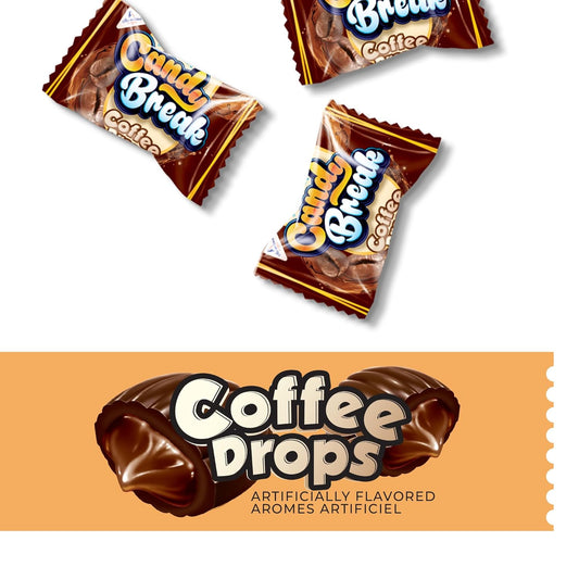 Candy Break Coffee Drops - Center Filled Hard Coffee Candy - 24.7oz