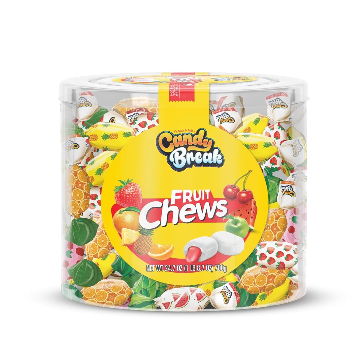 Candy Break Toffix Center-Filled Soft Fruit Chews Candy - 24.7oz