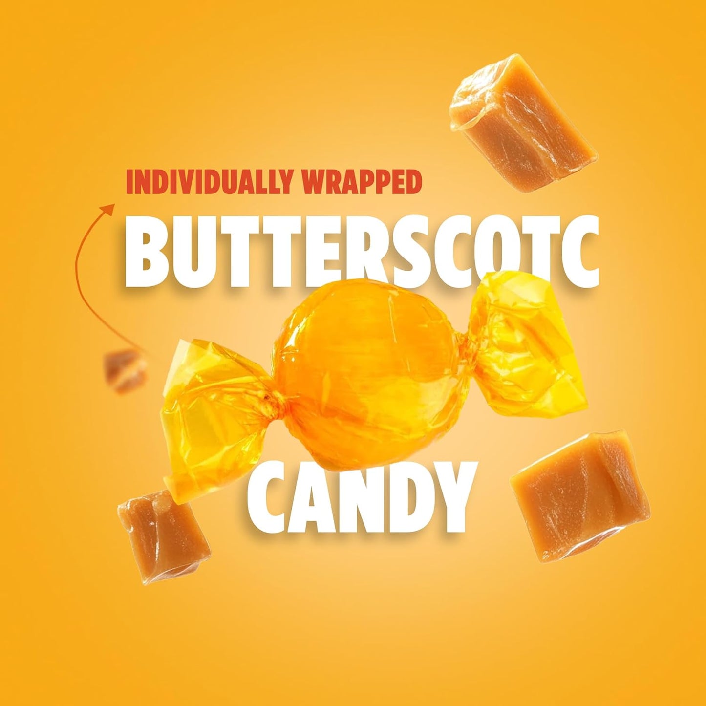 Butterscotch Hard Candy by Arcor - Individually Wrapped, 150 Count in Each Bulk Bag, Sweet Treats for Parties, Holidays & Office, Snacks for Adults & Kids