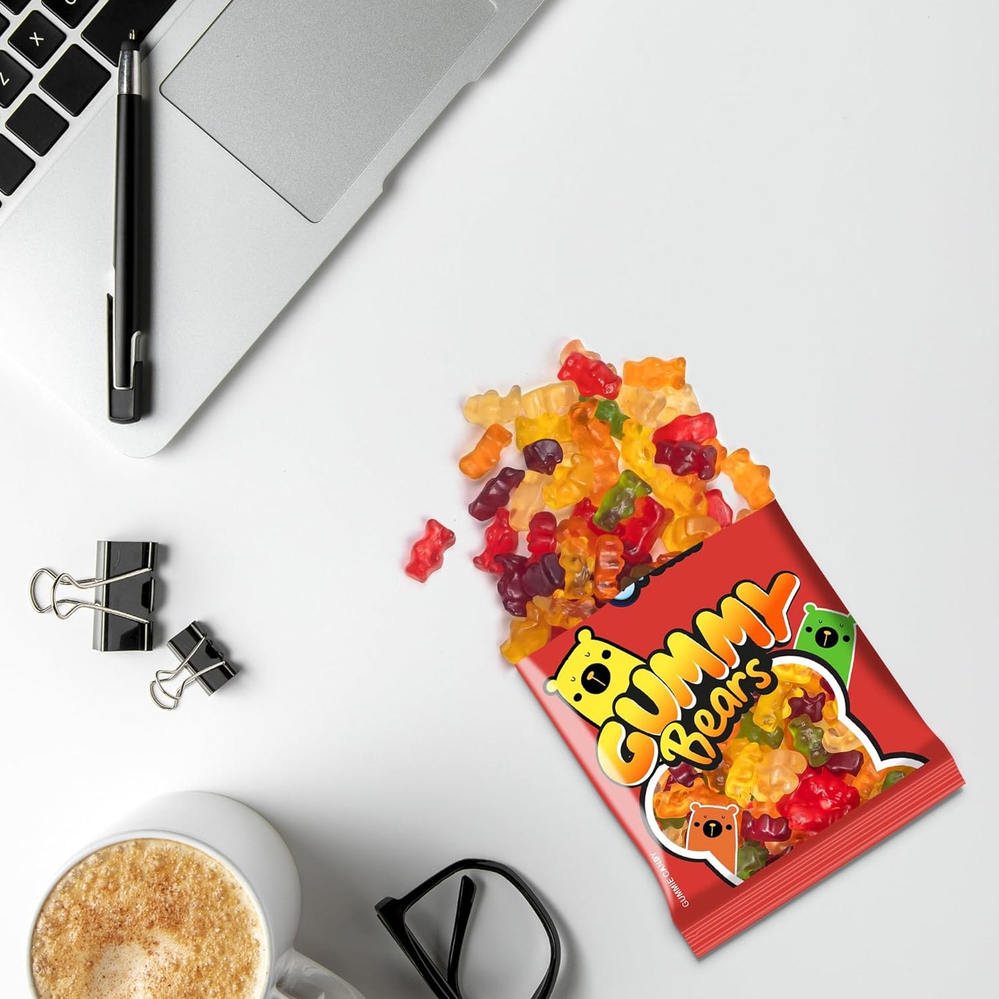Candy Break 6 Flavor Assorted Gummy Bears - 4 Oz Bags (Pack of 12)