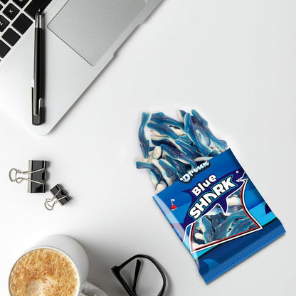 Candy Break Blue Sharks Gummies - 4 Oz Bags (Pack of 12)