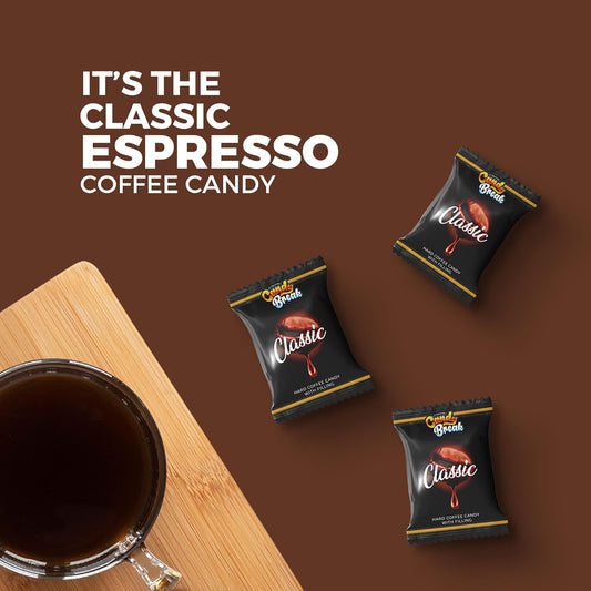 Candy Break Classic Coffee Drops - Center FIlled Hard Coffee Candy - 2.2 lbs Bag
