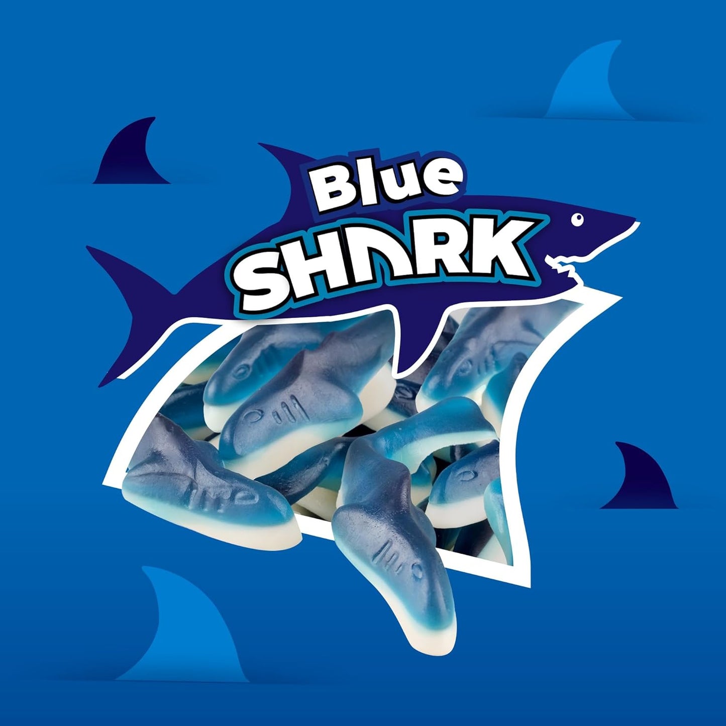Candy Break Blue Sharks Gummies - 4 Oz Bags (Pack of 12)