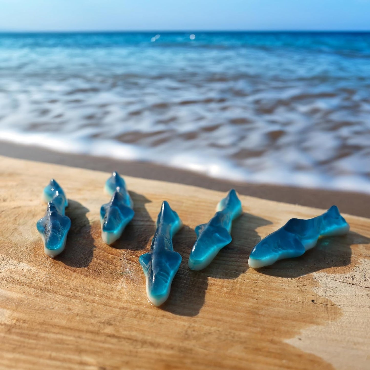 Candy Break Blue Sharks Gummies - 4 Oz Bags (Pack of 12)