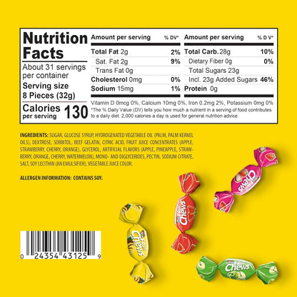 Candy Break Fruit Chews with Assorted Fruit Flavored Filling - 2.2 lbs Bag