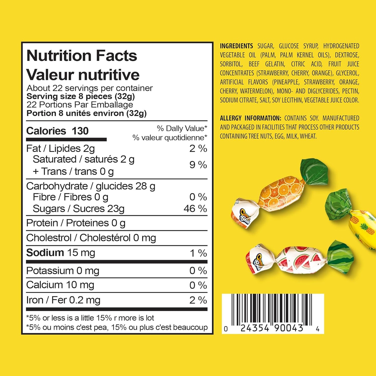 Candy Break Toffix Center-Filled Soft Fruit Chews Candy - 24.7oz
