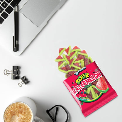 Candy Break Sour Watermelon Slices Gummies - 4 Oz Bags (Pack of 12)
