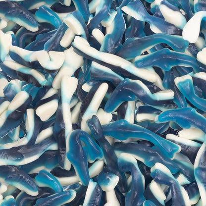 Candy Break Blue Sharks Gummies - 4 Oz Bags (Pack of 12)