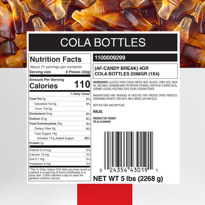 Candy Break Cola Bottles Bulk Gummies - 5 lbs Bag