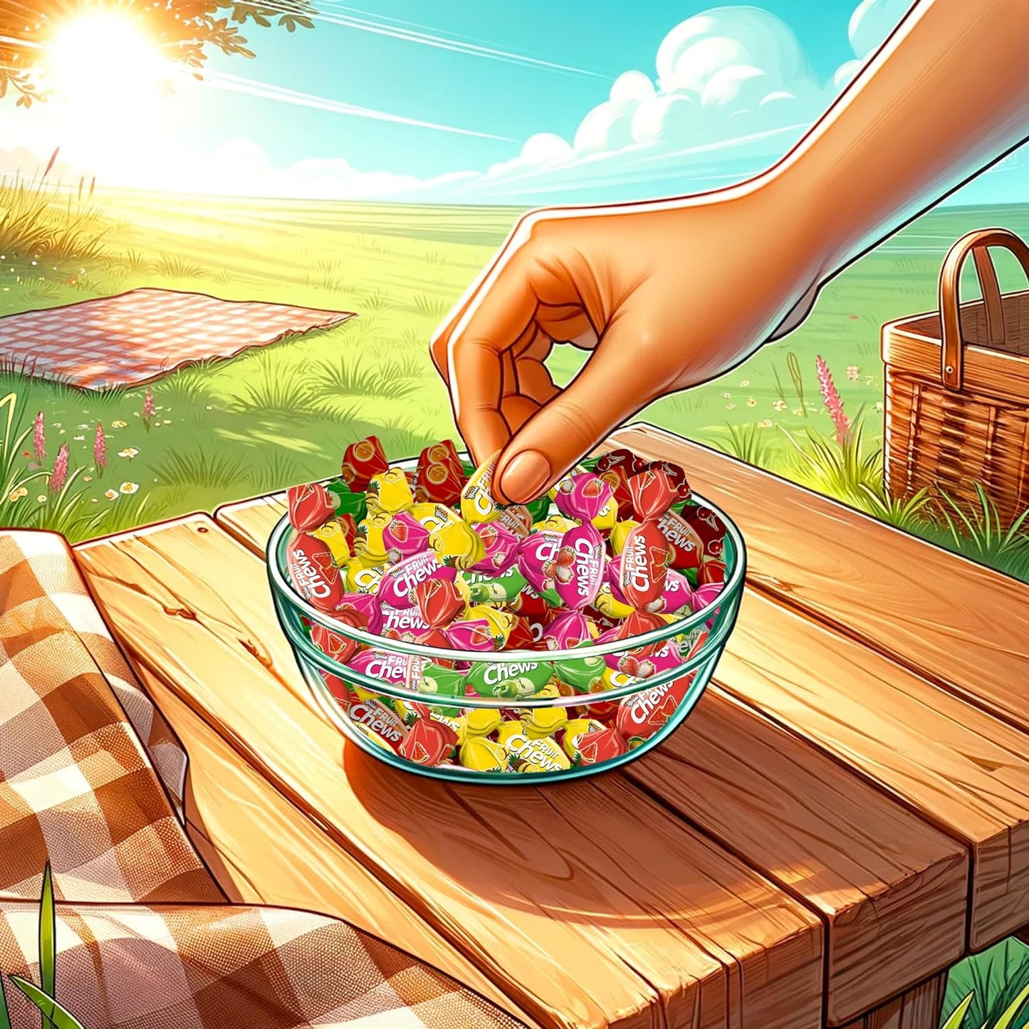 Candy Break Fruit Chews with Assorted Fruit Flavored Filling - 2.2 lbs Bag