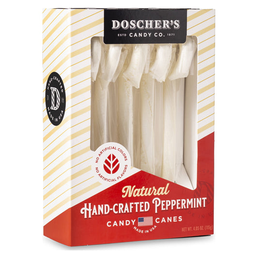 Doscher's Famous ALL-WHITE Peppermint Candy Canes